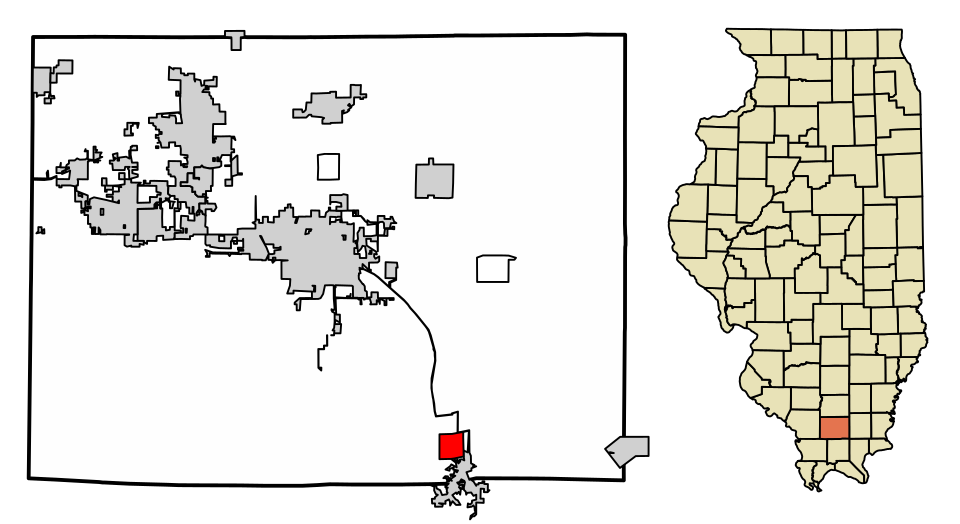Locator map of Creal Springs
