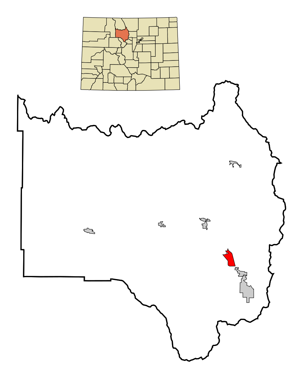 Locator map of Tabernash