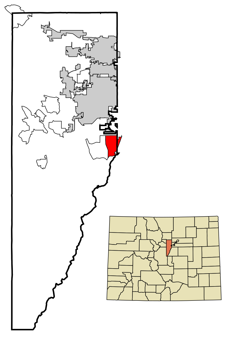 Map of Columbine