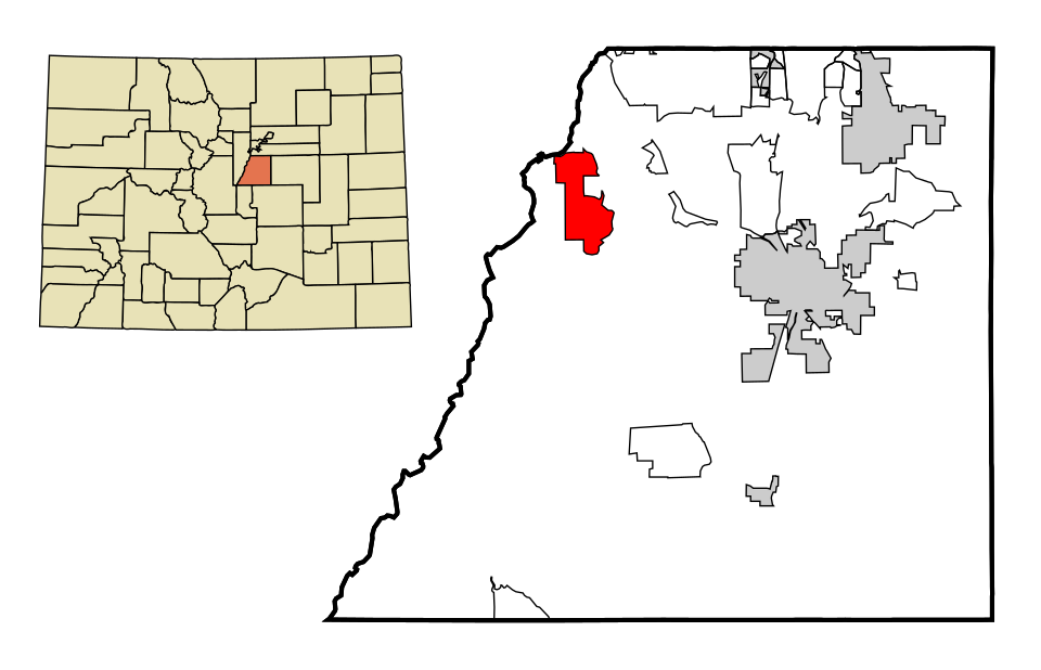 Locator map of Roxborough Park