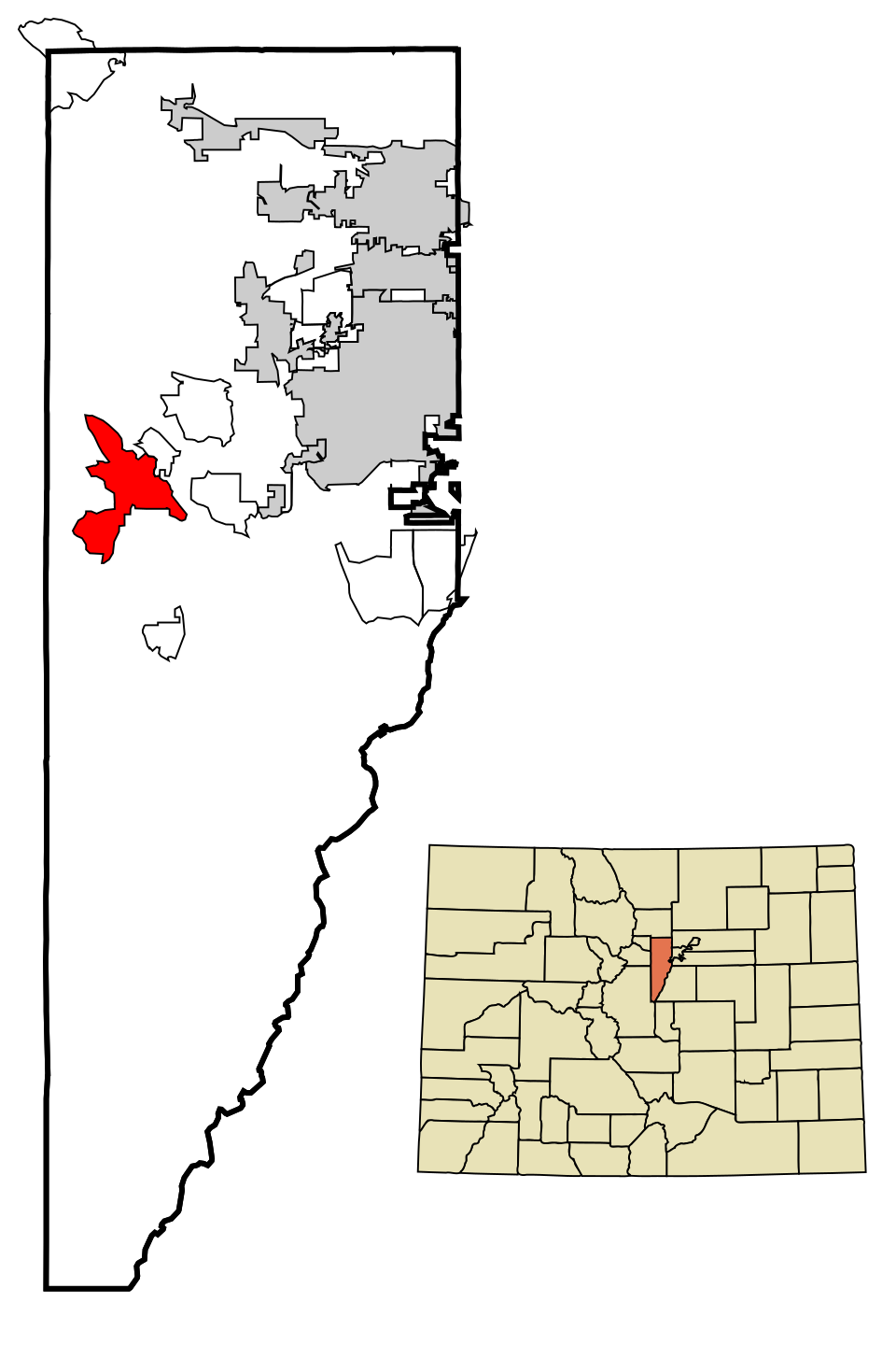 Map of Evergreen