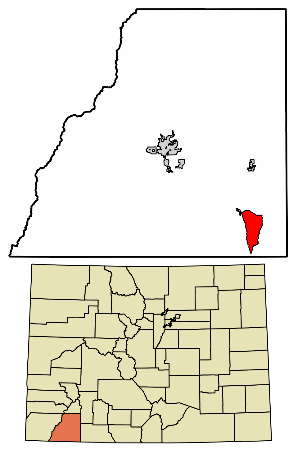 Locator map of Southern Ute