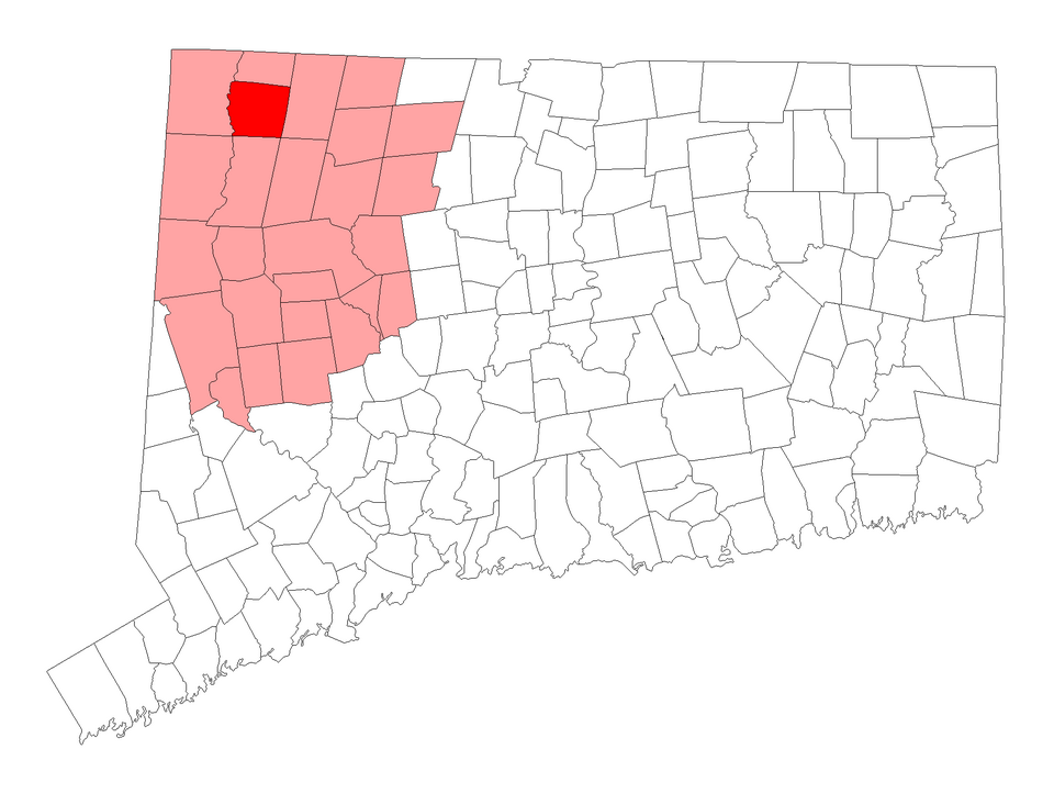 Locator map of Canaan