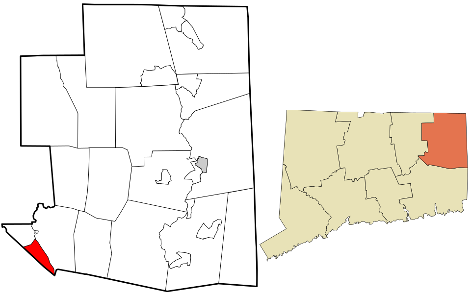 Locator map of South Windham