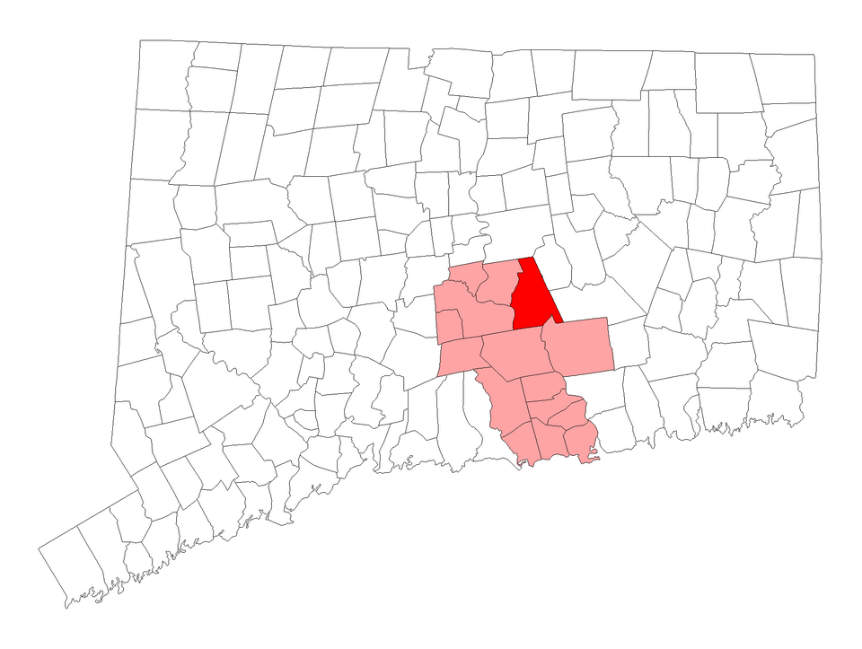 Locator map of East Hampton