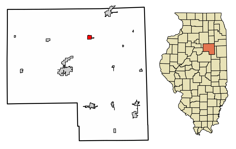 Locator map of Odell