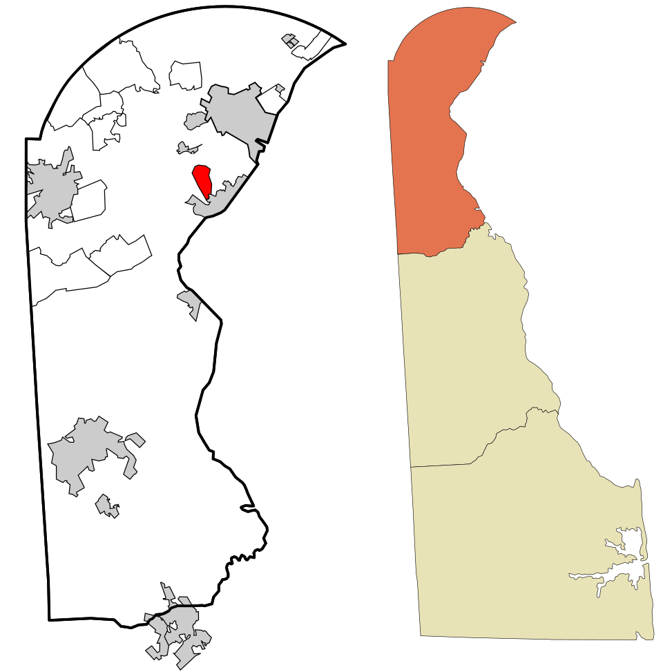 Locator map of Wilmington Manor