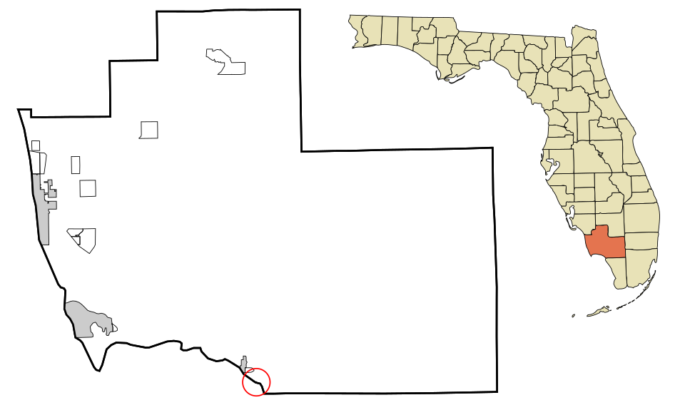 Locator map of Chokoloskee