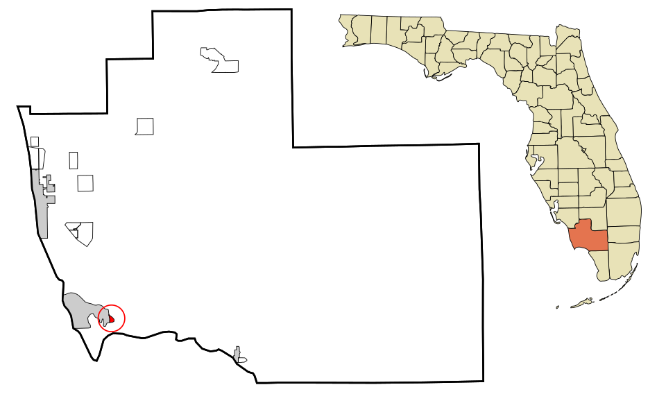 Locator map of Goodland