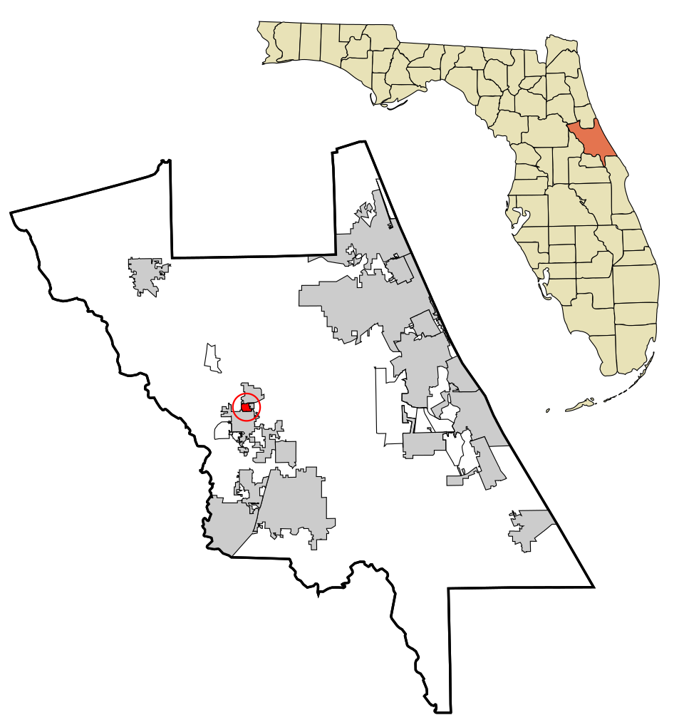 Locator map of North DeLand