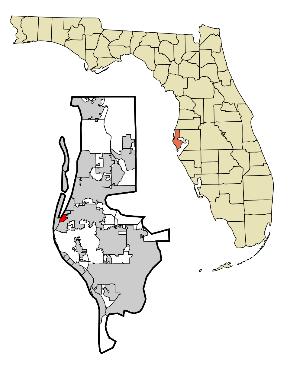 Locator map of Harbor Bluffs
