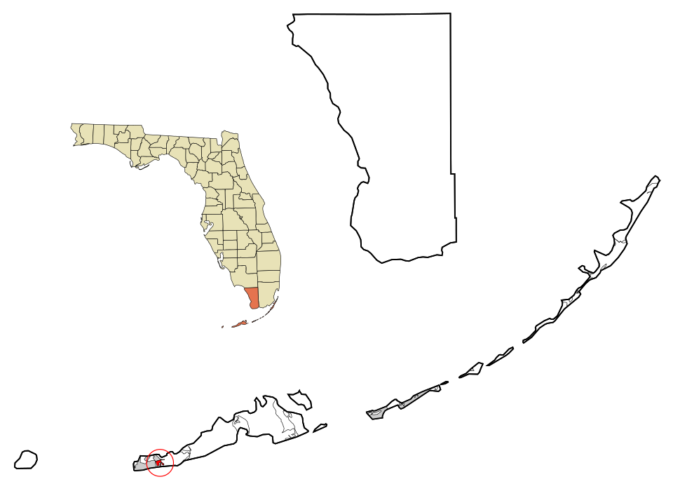 Locator map of Stock Island