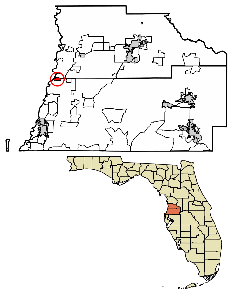 Locator map of Aripeka