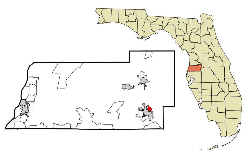 Locator map of Zephyrhills North
