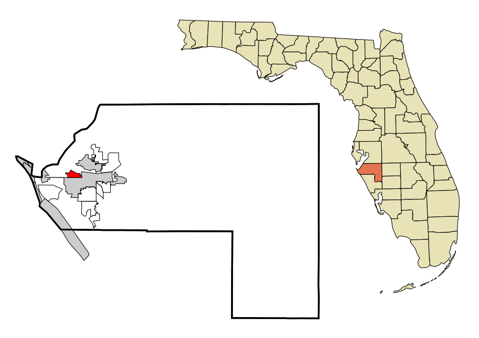 Locator map of West Bradenton