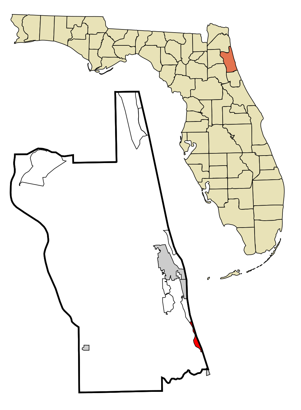 Locator map of Crescent Beach