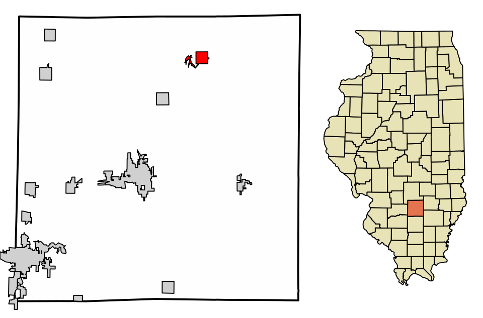 Locator map of Kinmundy