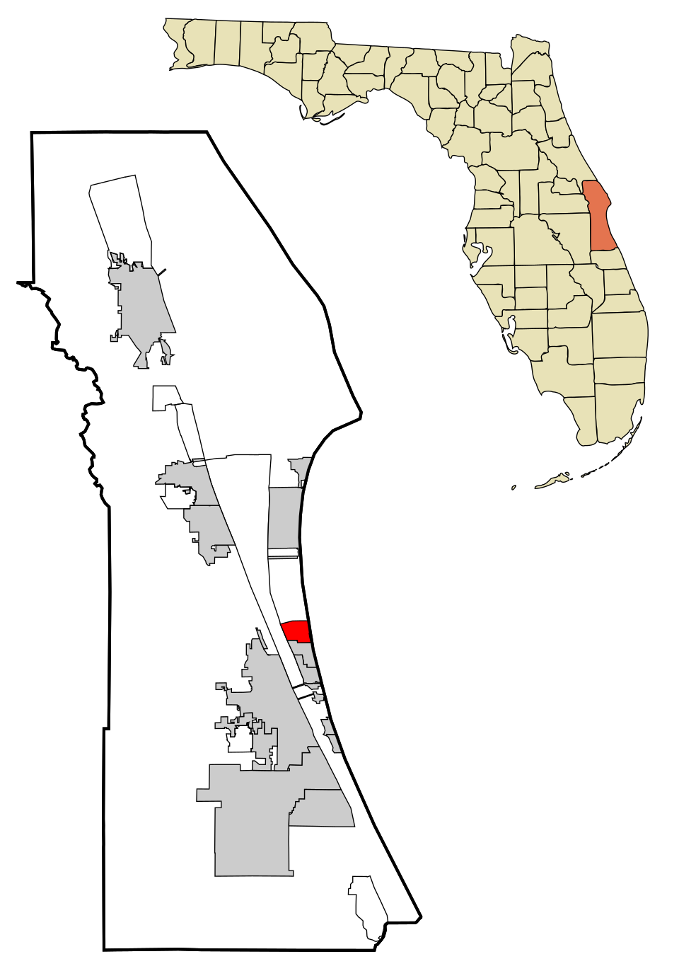 Map of South Patrick Shores