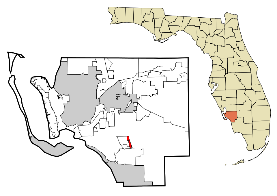 Locator map of Three Oaks