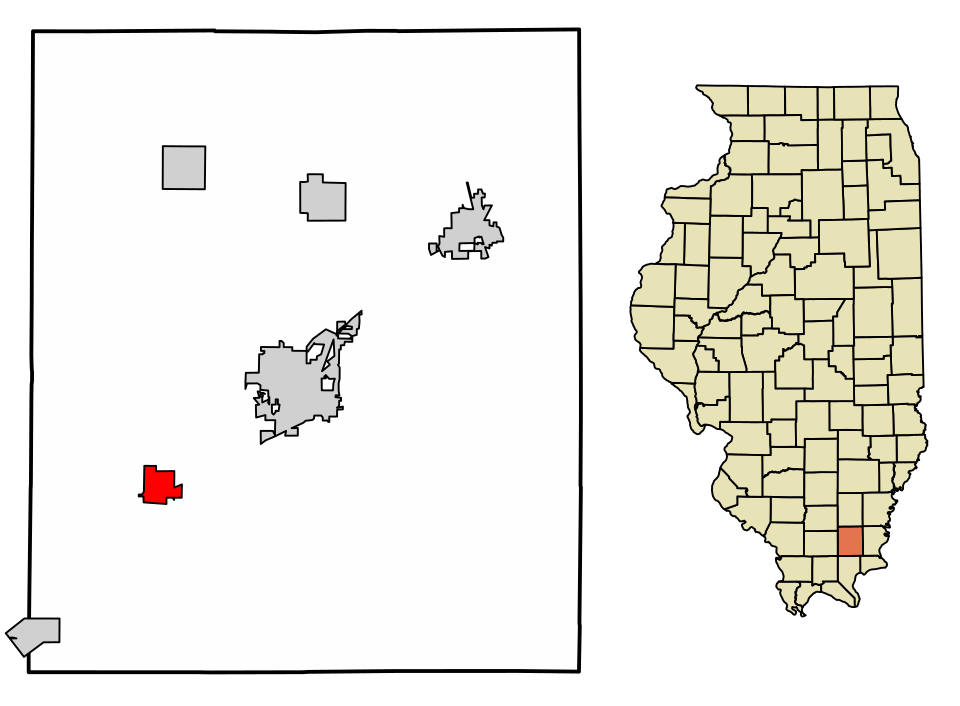 Locator map of Carrier Mills