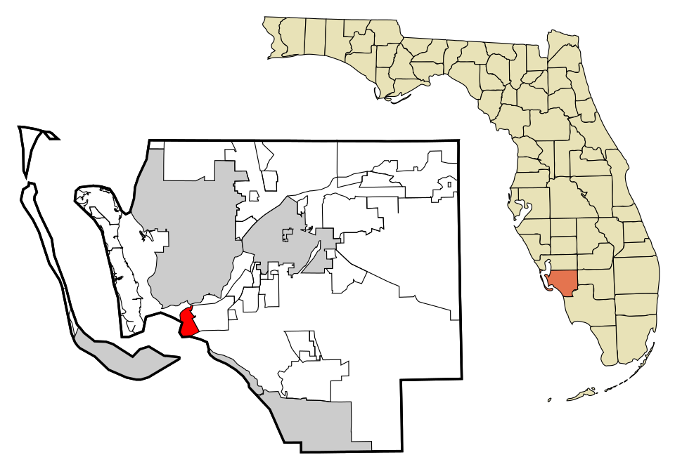 Locator map of Punta Rassa