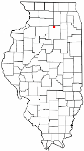 Locator map of Earlville