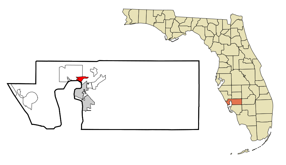 Locator map of Charlotte Harbor