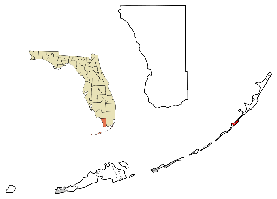 Locator map of Tavernier