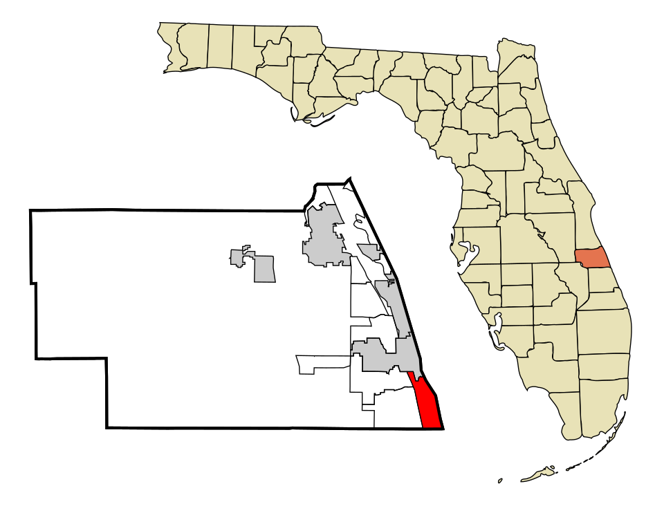 Locator map of South Beach