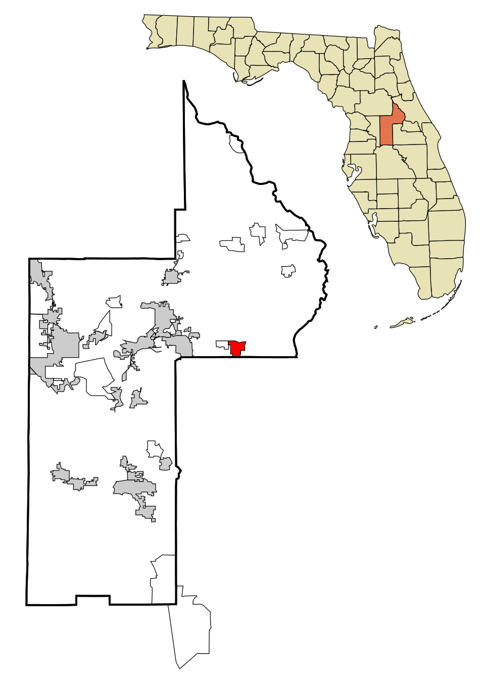 Locator map of Mount Plymouth
