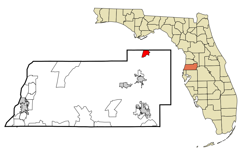 Locator map of Lacoochee