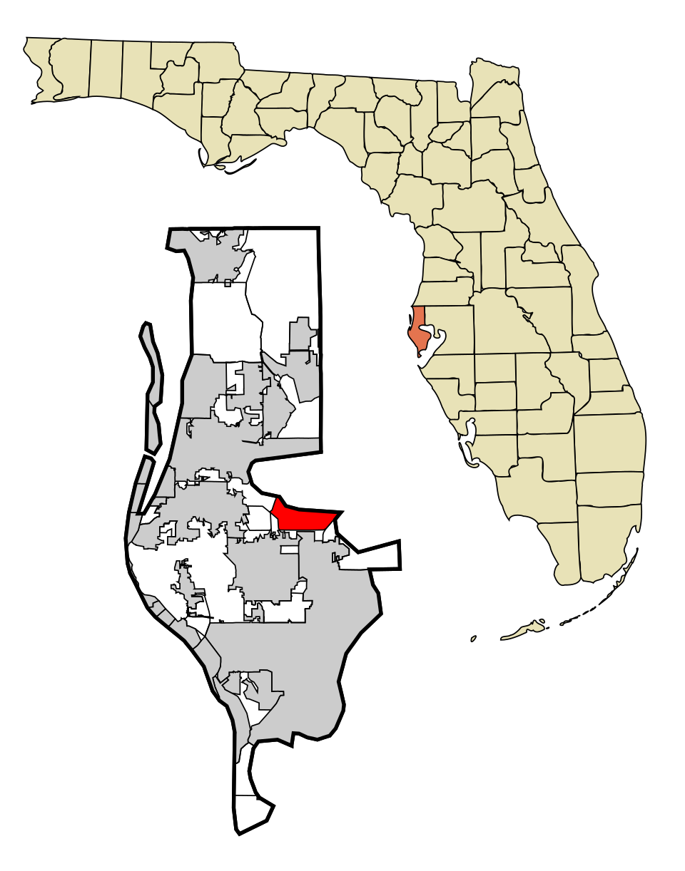 Locator map of Feather Sound
