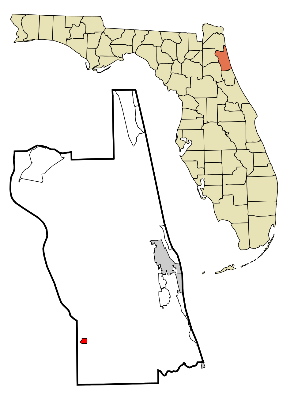 Locator map of Hastings
