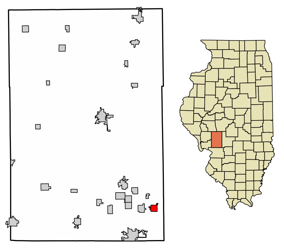 Locator map of Mount Olive