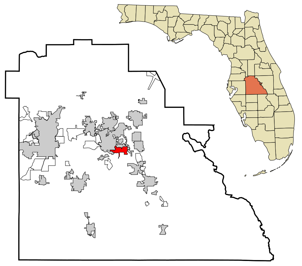 Locator map of Cypress Gardens