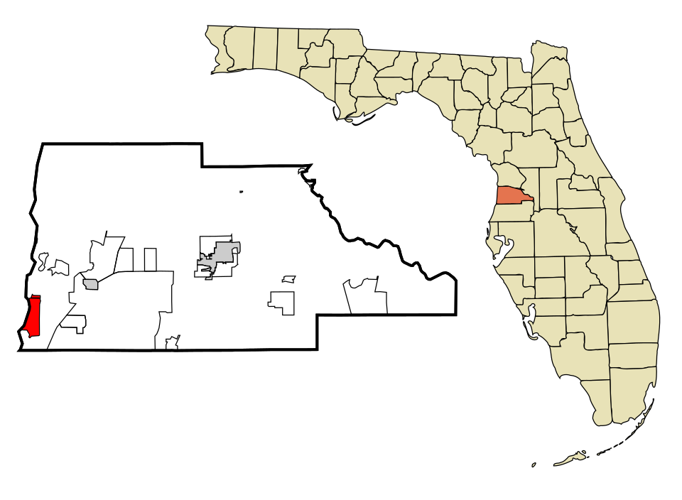 Locator map of Hernando Beach