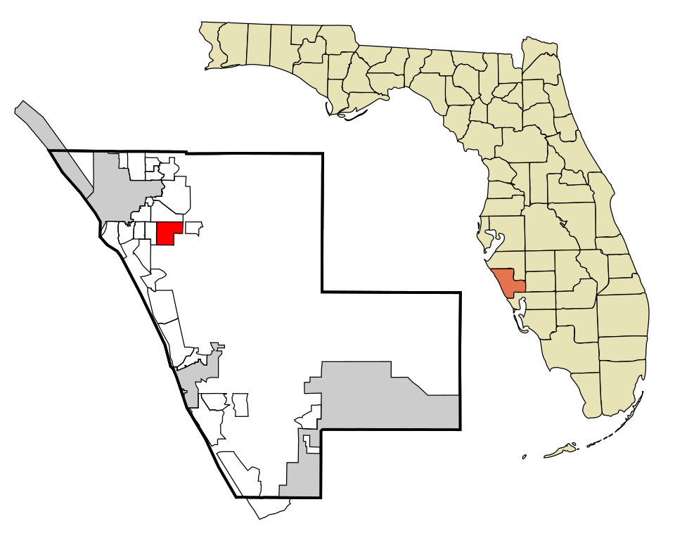 Locator map of Bee Ridge