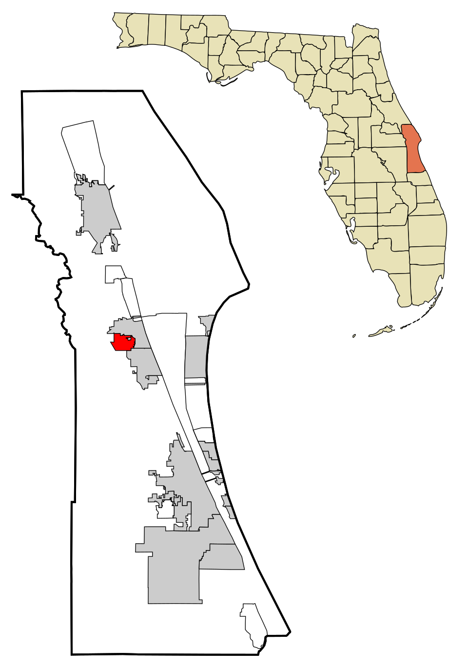 Map of Cocoa West