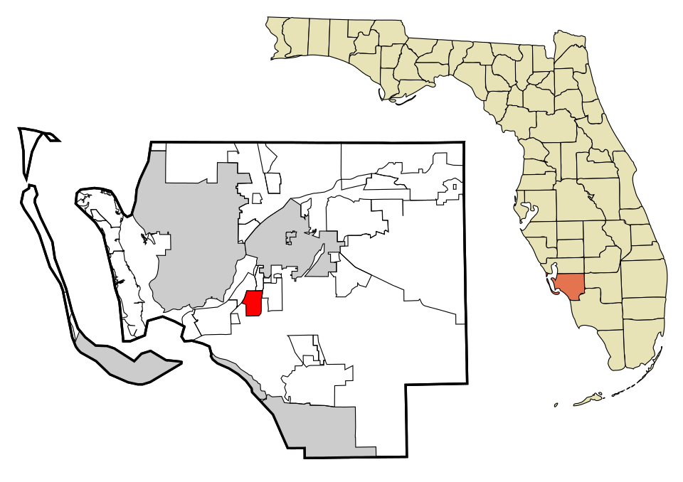 Locator map of Cypress Lake