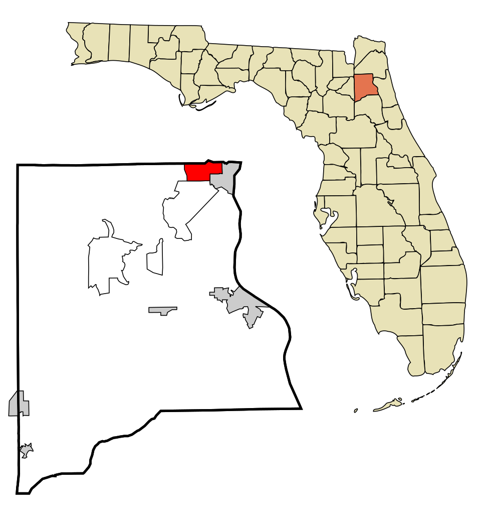 Locator map of Bellair-Meadowbrook Terrace