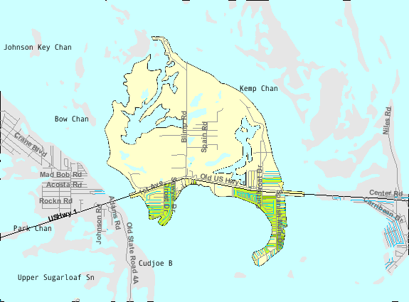 Locator map of Cudjoe Key