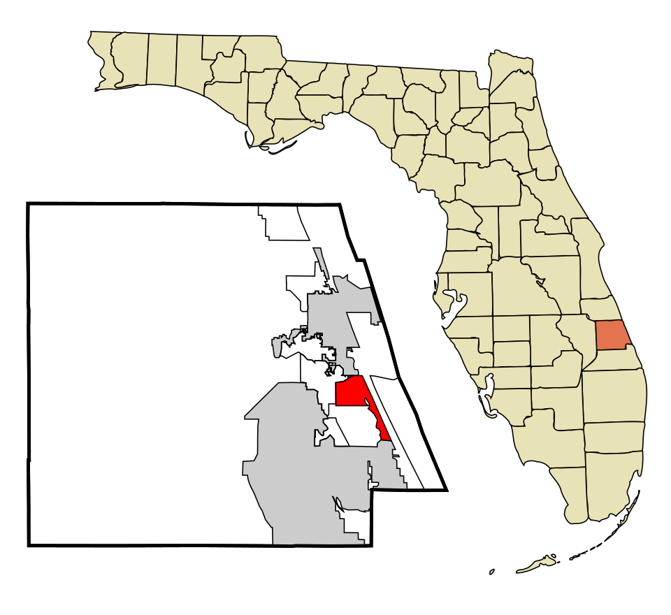 Locator map of Indian River Estates