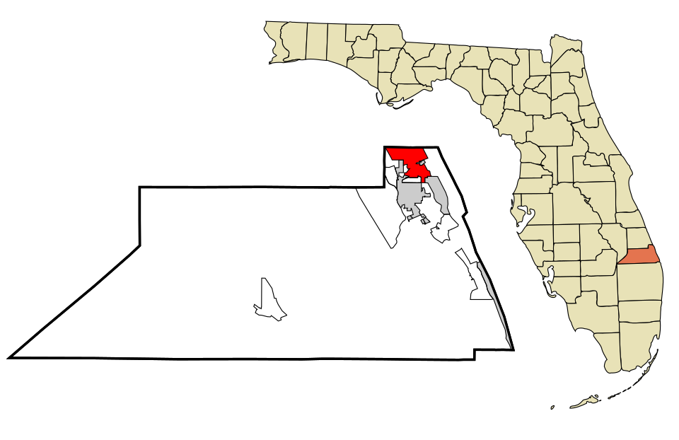 Locator map of Jensen Beach