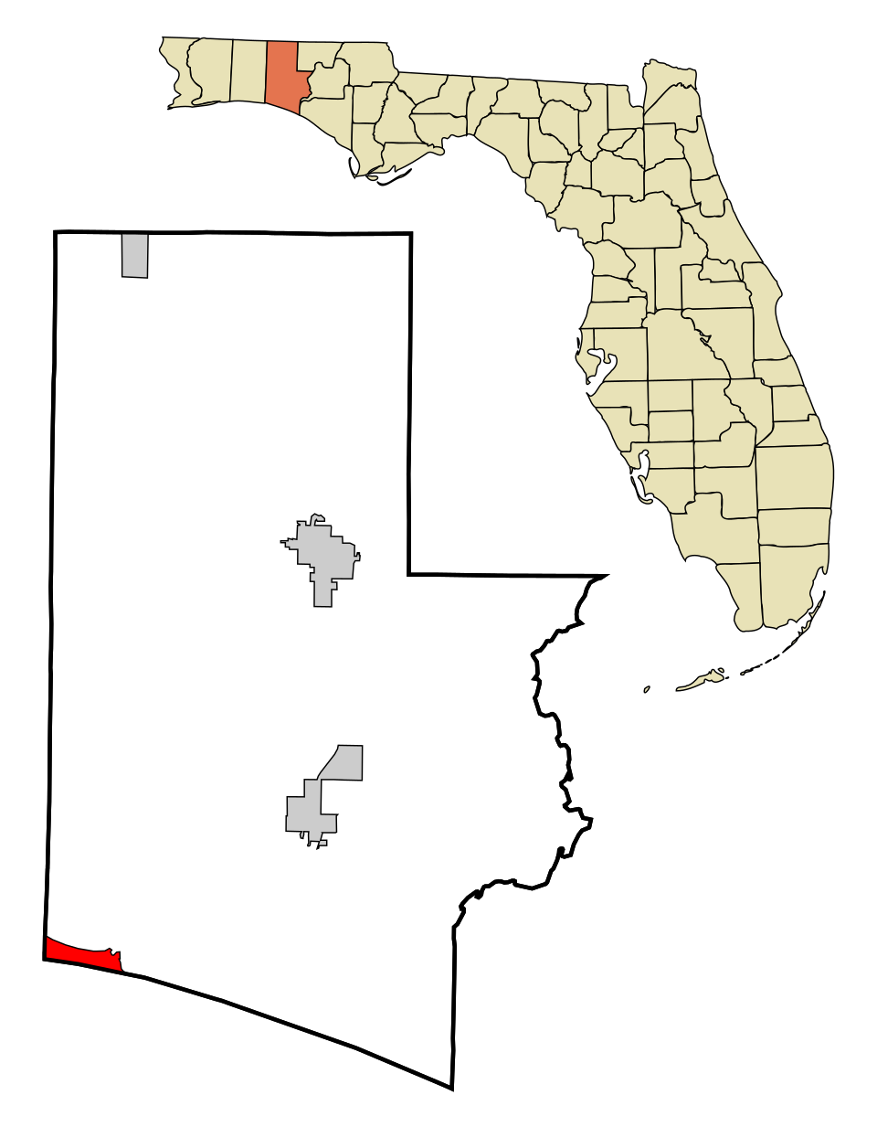 Map of Miramar Beach