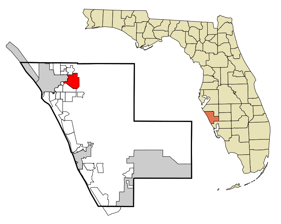 Locator map of Fruitville