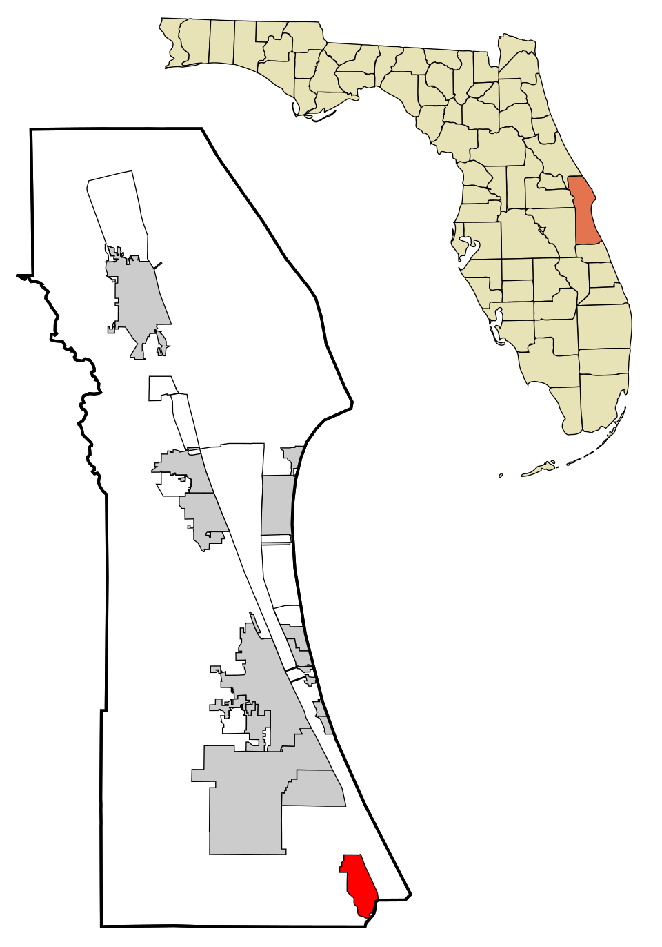 Locator map of Micco