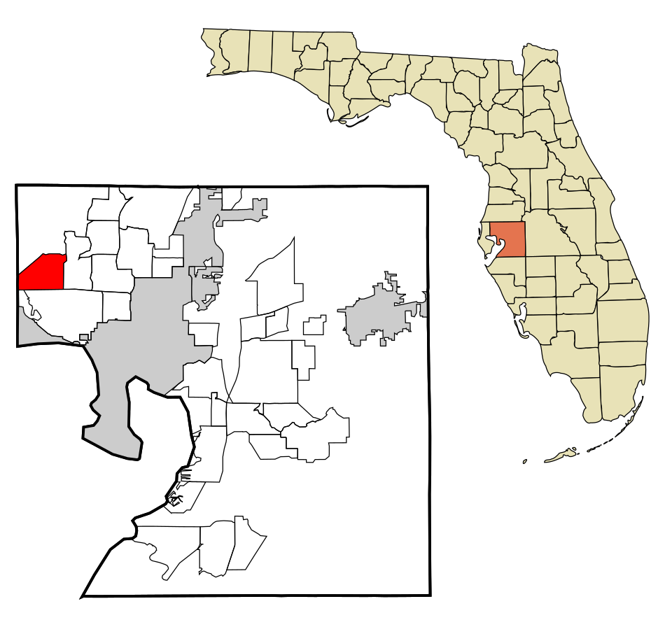 Locator map of Westchase