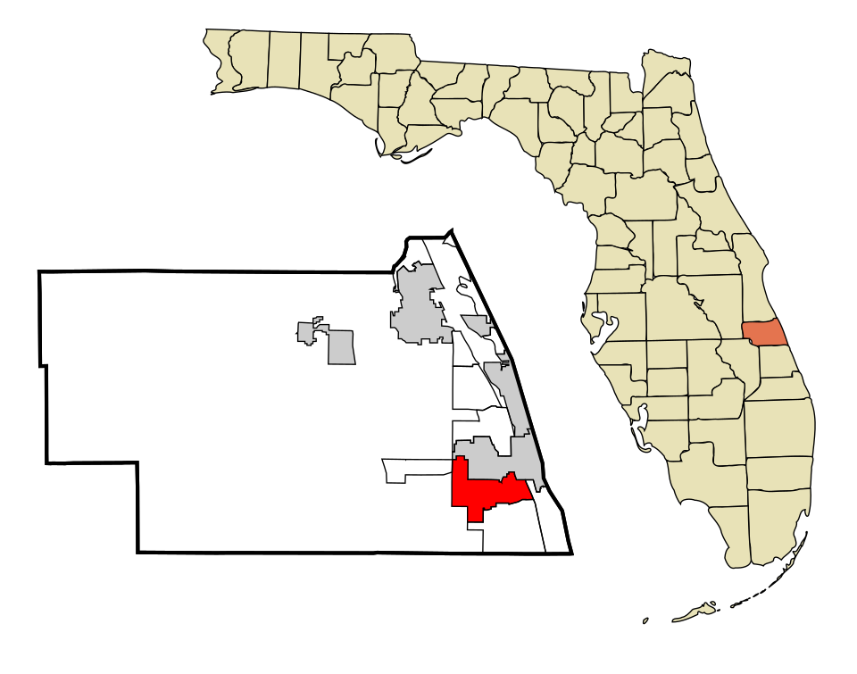Map of Vero Beach South