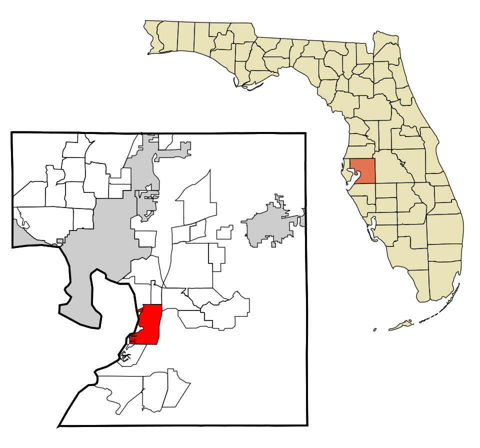 Locator map of Gibsonton