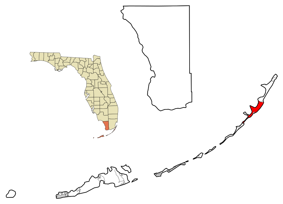Locator map of Key Largo